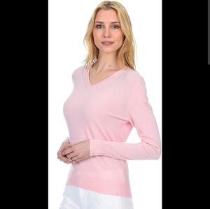 NWT State Fusio Classic V Neck long sleeve winter Sweater Cashmere Wool Blend